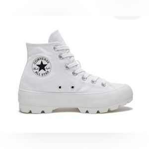 Converse Women's White High-Top lug sole